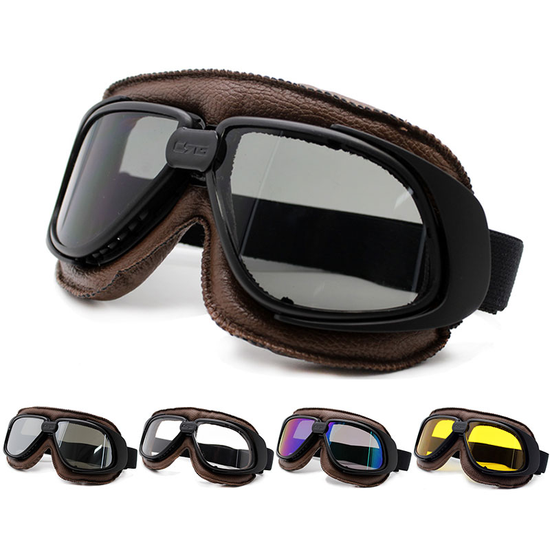 Vintage Cycling Gear - Roaopp Klassische Motorradbrille im Vintage-Piloten-Stil aus