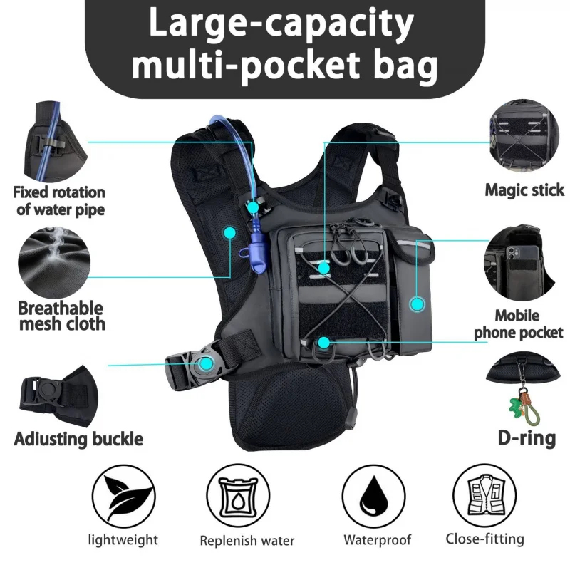 Quality Cycling Gear - ​ Hochwertige Taktische Weste Brusttasche mit