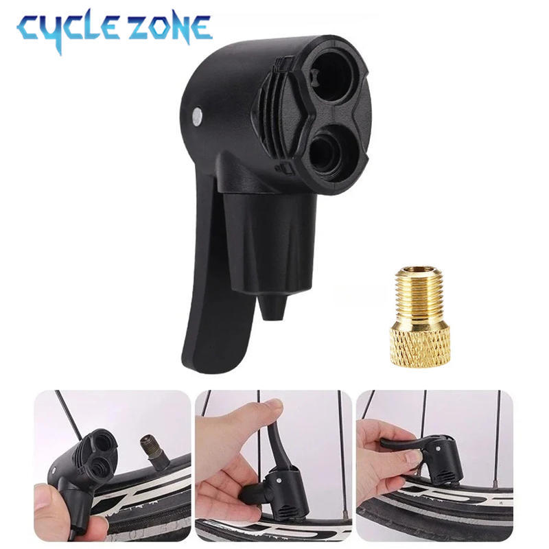 Cycle Zone - 1/2/3/4/5 Stück Fahrrad-Luftventiladapter mit Doppelkopf für
