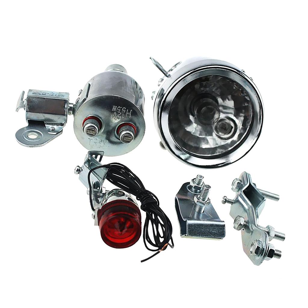 Bike Dynamo Light - Motorisiertes Fahrrad 12V Dynamo Scheinwerfer Rücklicht